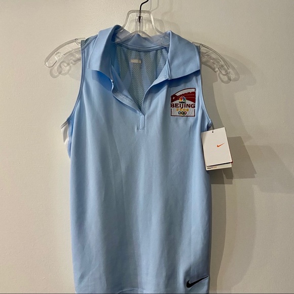 Nike Tops - Beijing Olympics blue collared sleeveless small